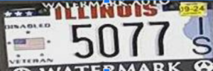 Specialty Plates with Stacked Characters