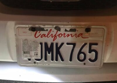 Intentionally Obstructed License Plate