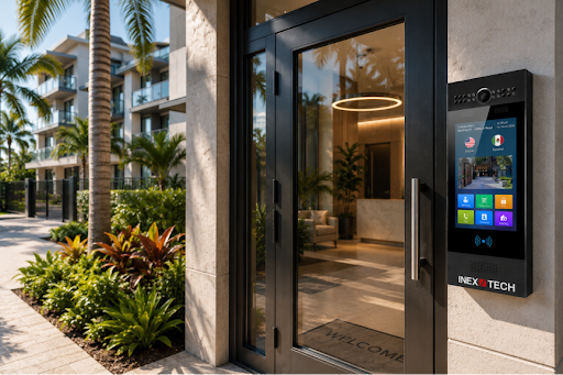 Smart condominium access control intercom system for multifamily buildings and HOAs